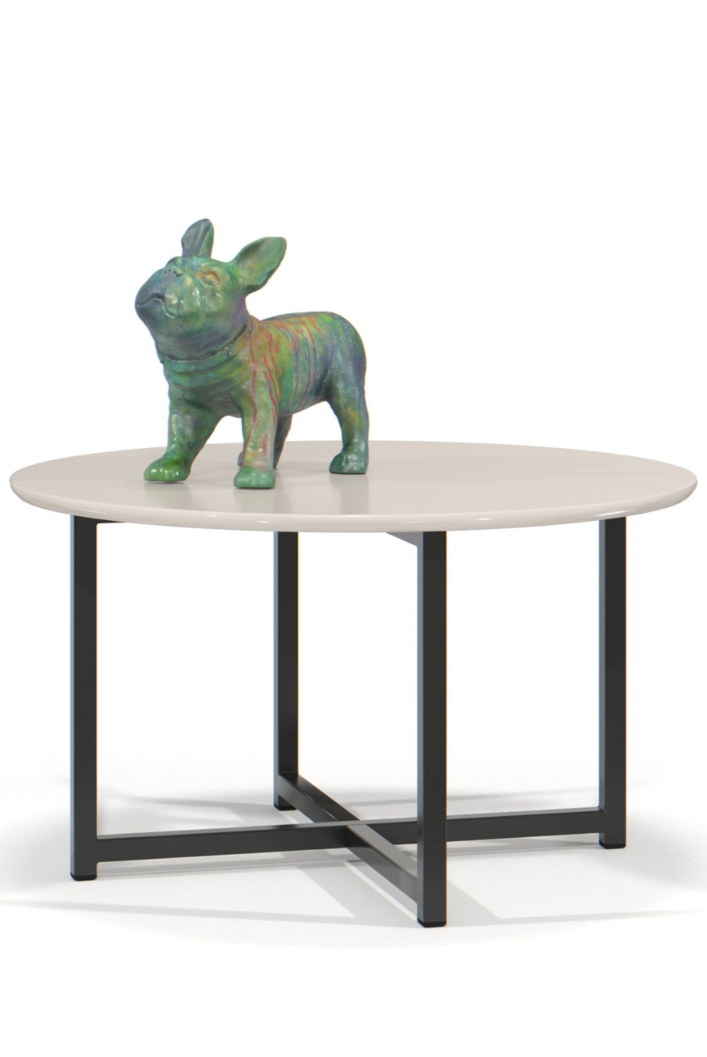ONESSTA - Mesa de centro Flow Blanco 60x60x33.5 cm
