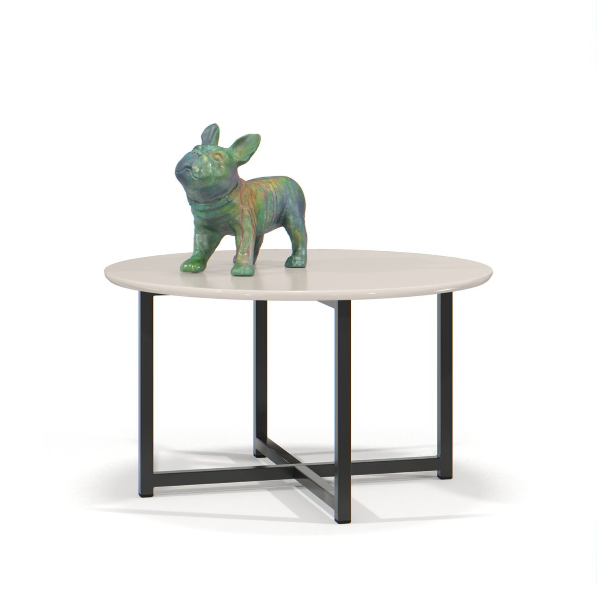 ONESSTA - Mesa de centro Flow Blanco 60x60x33.5 cm