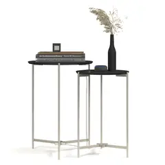 ONESSTA - Juego de mesas Prism Negro 41.5x93x63 cm