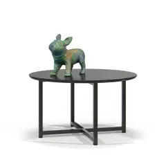 ONESSTA - Mesa de centro Flow Negro 60x60x33.5 cm