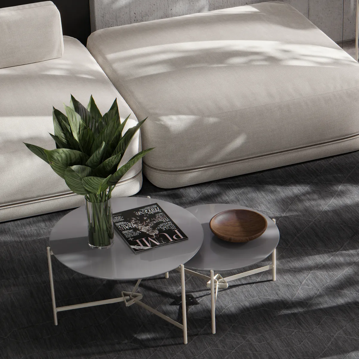 ONESSTA - Juego de mesas Prism Gris 51.5x113x37 cm