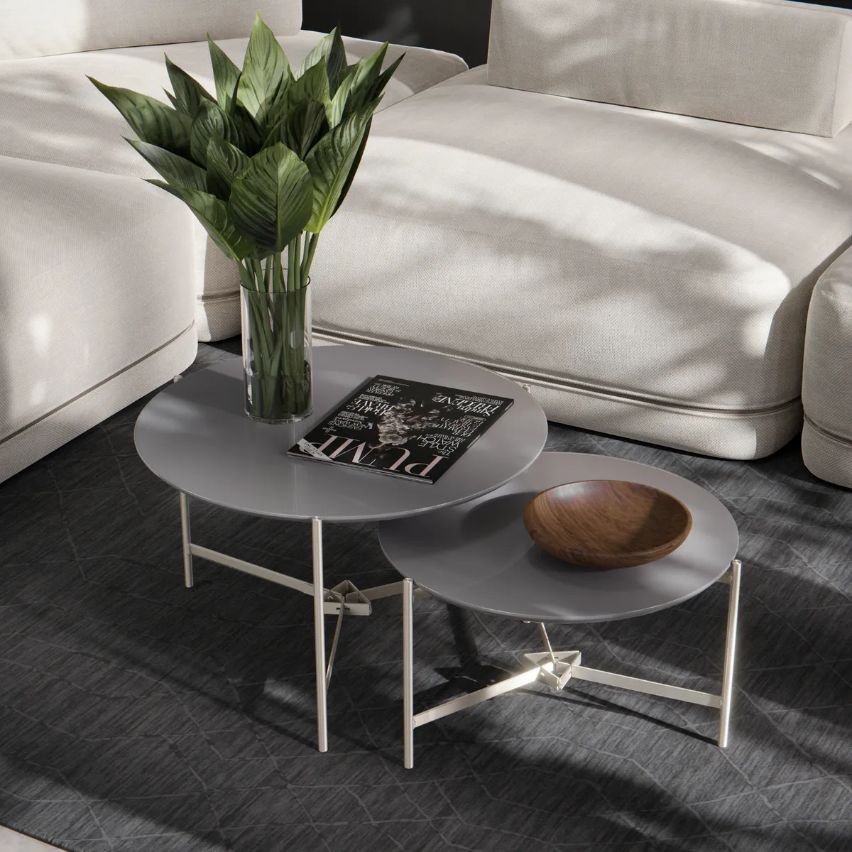 ONESSTA - Juego de mesas Prism Gris 51.5x113x37 cm