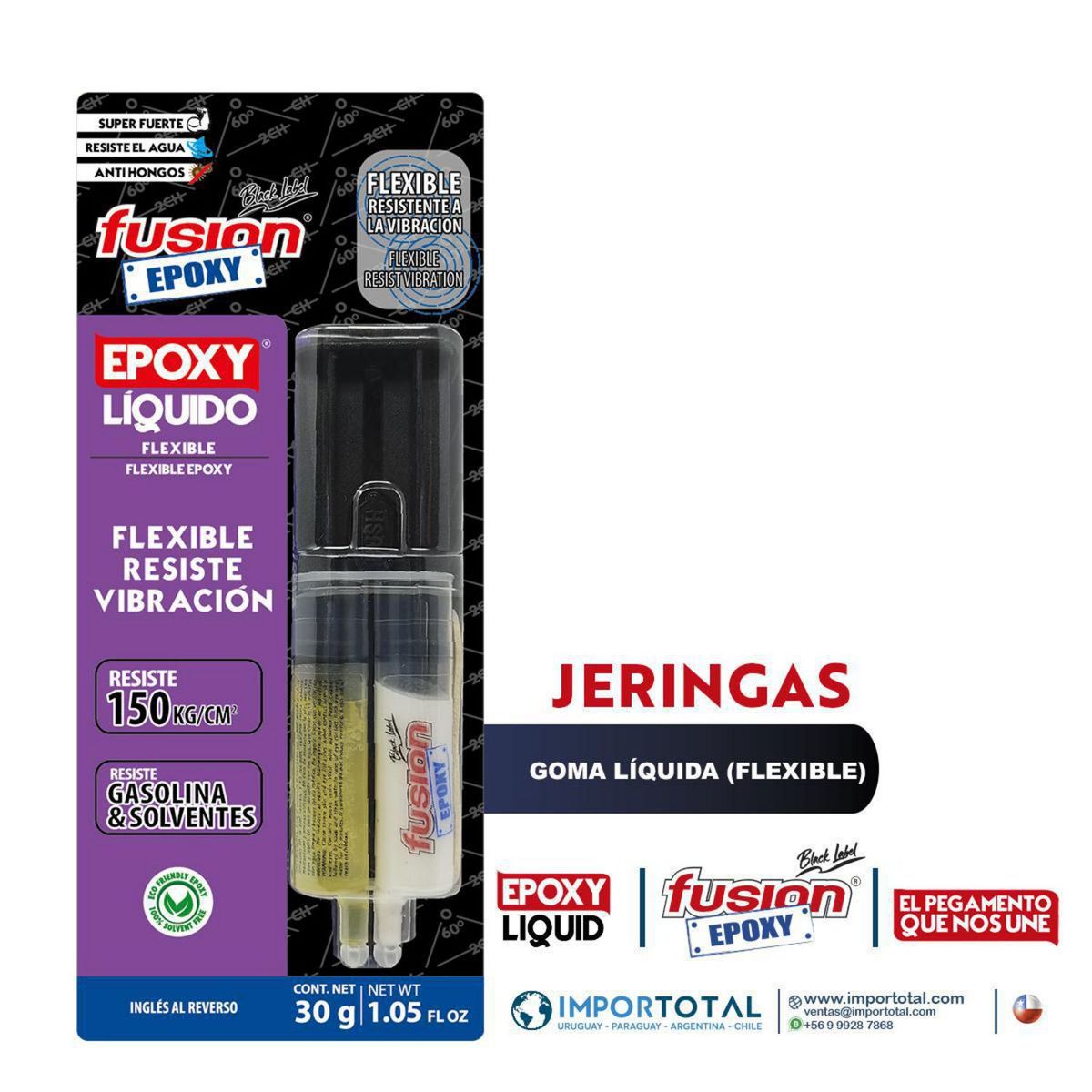 FUSION EPOXY BLACK LABEL - Adhesivo Fusion Epoxy Líquido Flexible