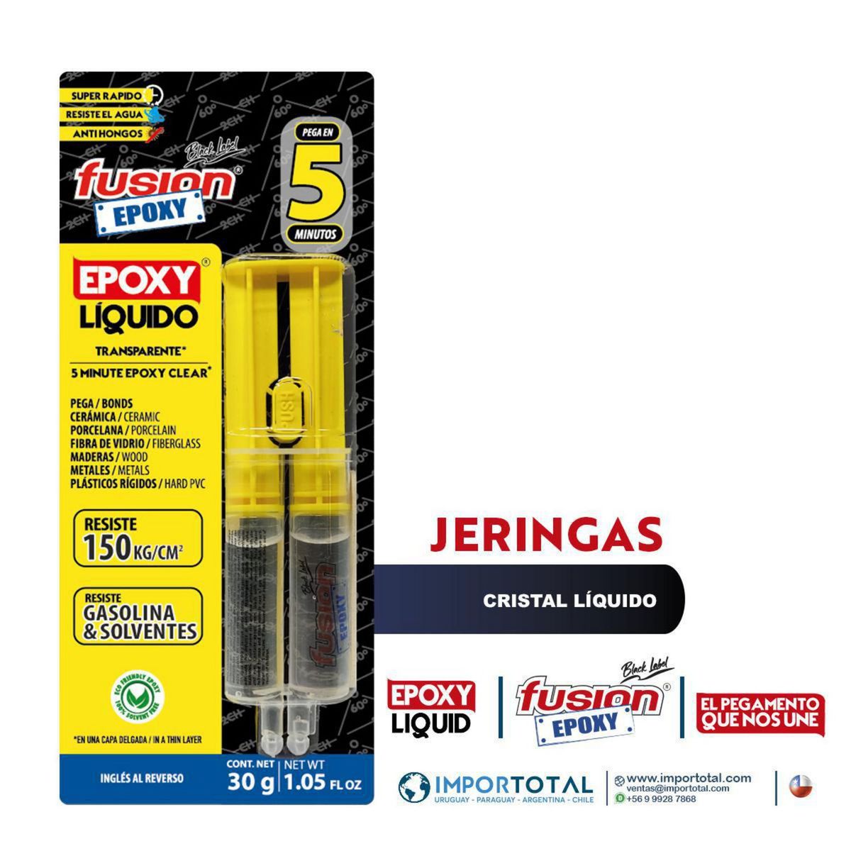 FUSION EPOXY BLACK LABEL - Adhesivo Fusion Epoxi Transparente