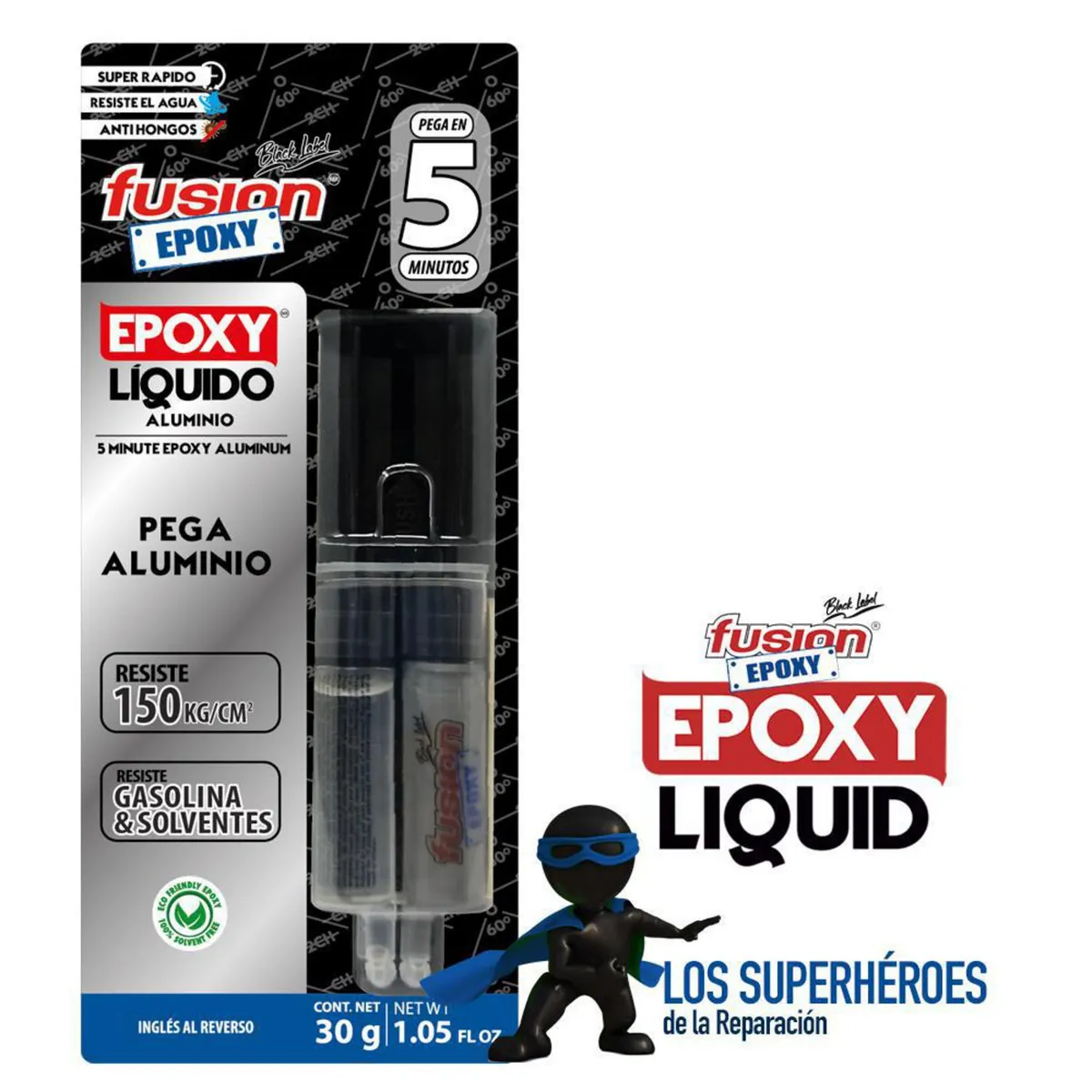 FUSION EPOXY BLACK LABEL - Adhesivo Fusion Epoxi Aluminio