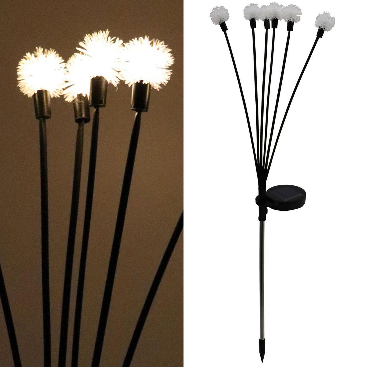 JUST HOME COLLECTION - Estaca Solar D´León 6 Piezas 1 W IP 44 1 lm Luz Cálida