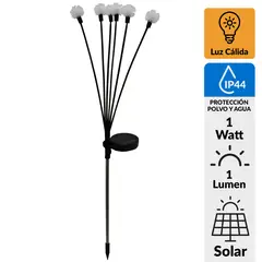 JUST HOME COLLECTION - Estaca Solar D´León 6 Piezas 1 W IP44 1 lm Luz Cálida
