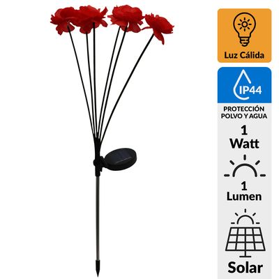 Imagen 2 del producto Estaca Solar Flores 6 Piezas 1 W IP 44 1 lm Luz Cálida