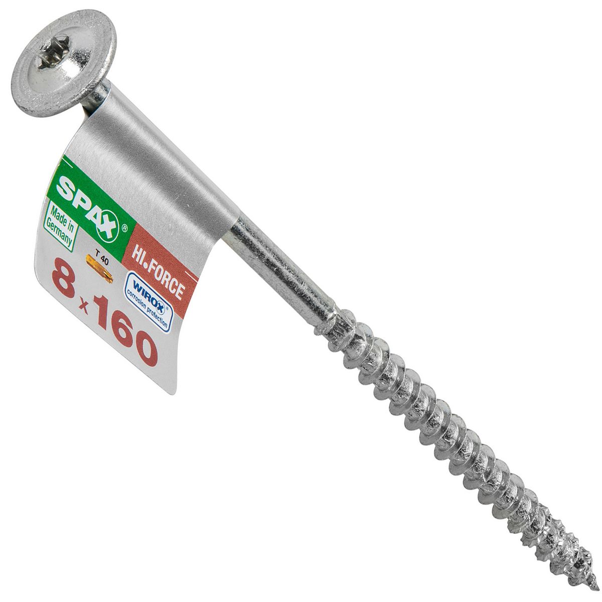 SPAX AMERICAN SCREW - Tornillo Tirafondo Madera Aglomerada 160 mm 8 mm 1 unidad(es)
