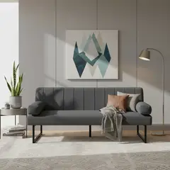DECOCASA - Sofá 3 cuerpos Lennon 185x82x78 cm Gris
