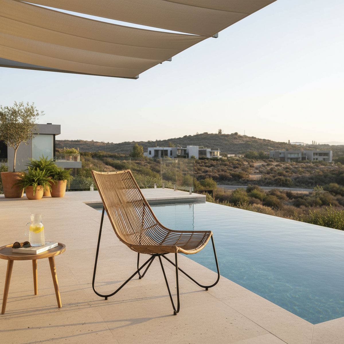 GENERICO - Reposera Palito Mimbre Camel