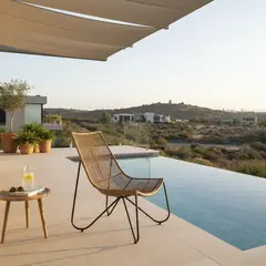 GENERICO - Reposera Palito Mimbre Camel