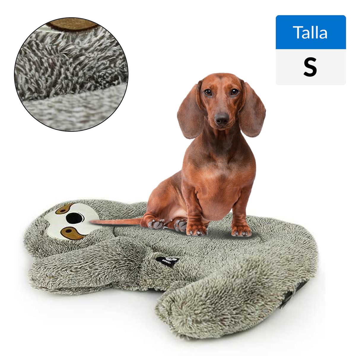 BRNX - Cama Perezoso para Perro 6x64x53 cm Gris