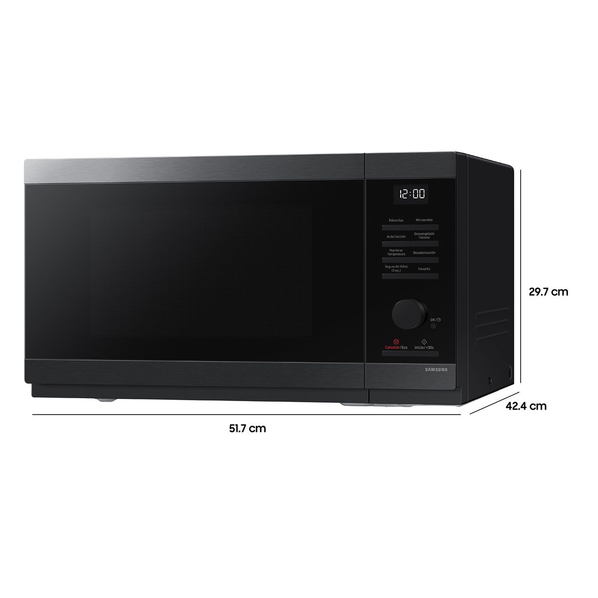 SAMSUNG - Microondas Análogo 32 Litros Negro MS32DG4504AGZS