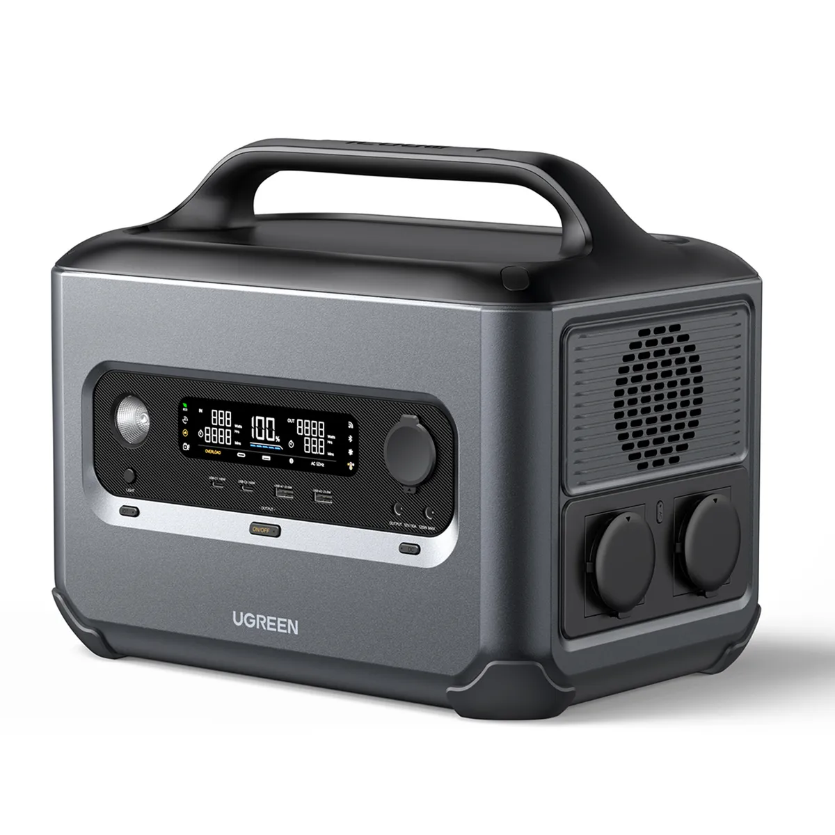 UGREEN - Estación de Energía Portátil 1024Wh con Carga Solar 400 W MÁX y Salida AC 1200Wx2
