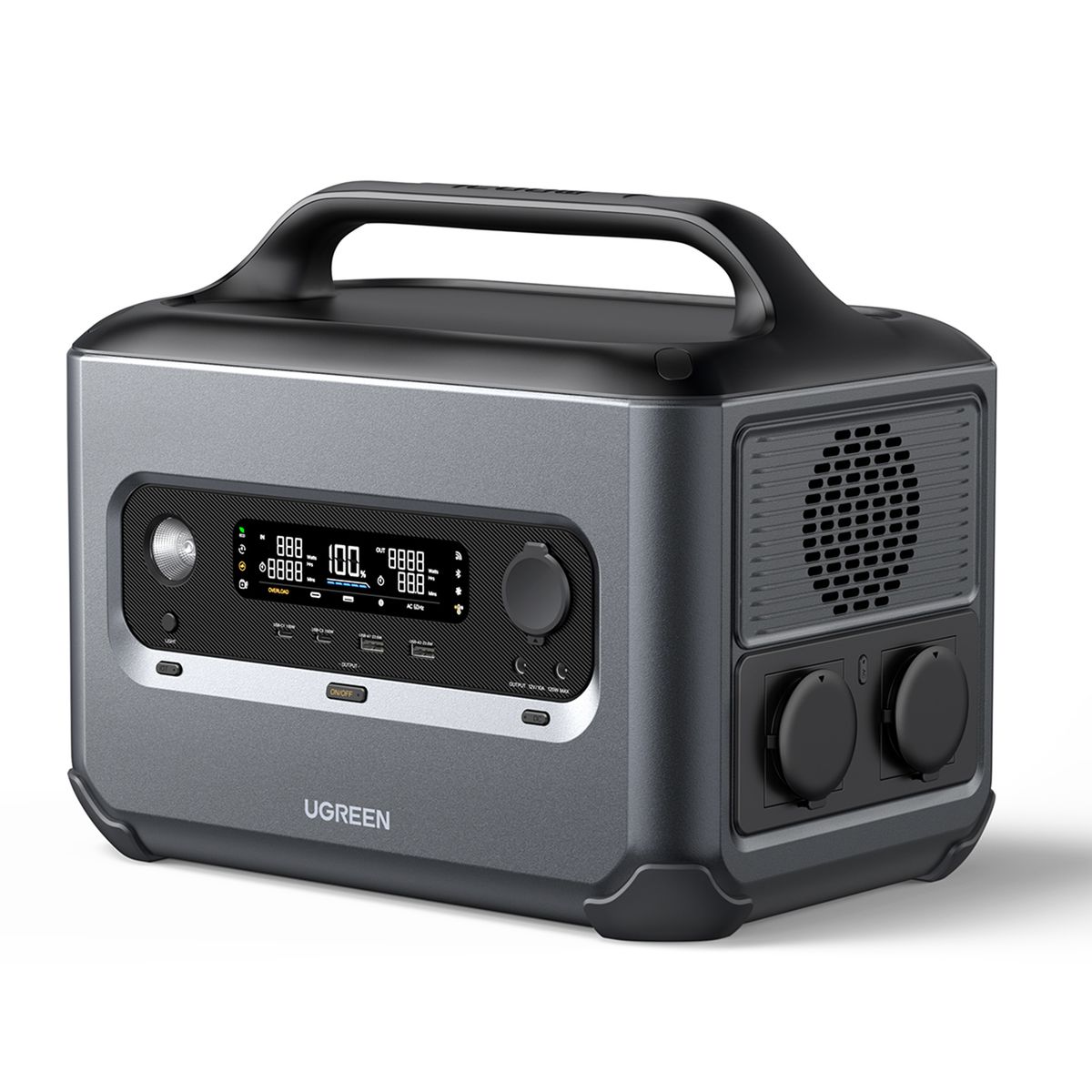 UGREEN - Estación de Energía Portátil 1024Wh con Carga Solar 400 W MÁX y Salida AC 1200Wx2