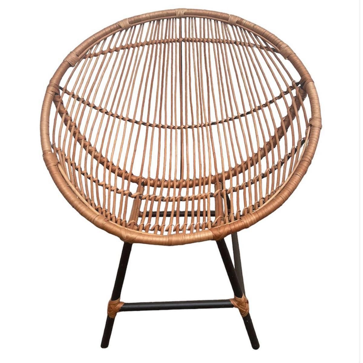 GENERICO - Silla para Terraza Mimbre Palito Camel 80x73x73 cm