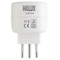 HALUX - Adaptador schuko con protección de sobretensión