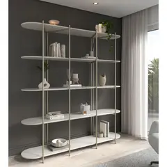 DECOCASA - Estante Enya 5 Nivel(es) 180x195.8x45.8 cm Blanco