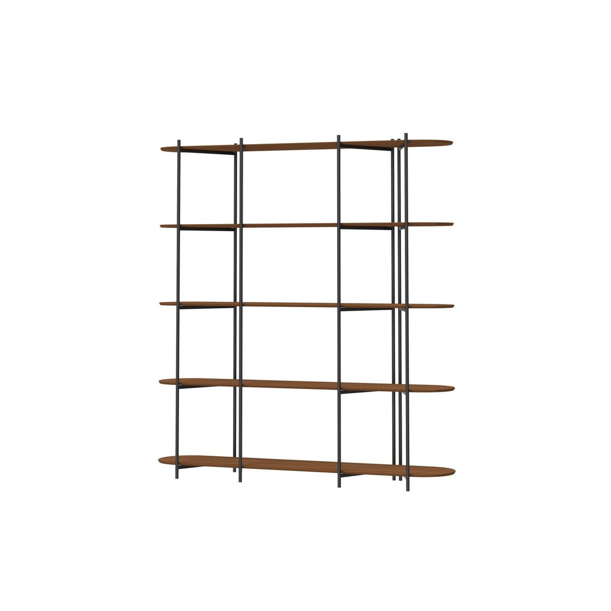 DECOCASA - Estante Enya 5 Nivel(es) 180x195x45.8 cm Canela/Negro