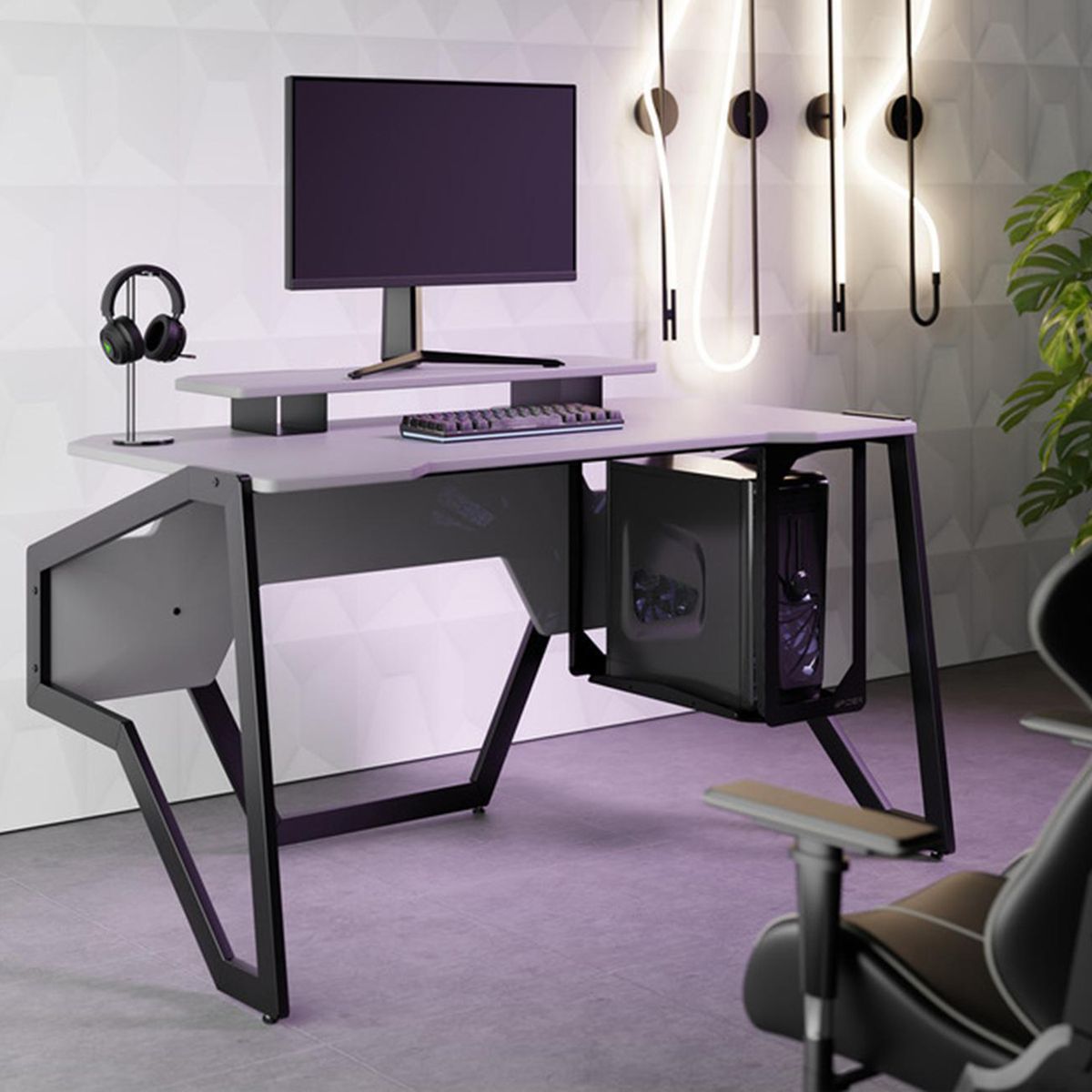 DECOCASA - Escritorio Spider Gris 115.5x77.4x89.5 cm