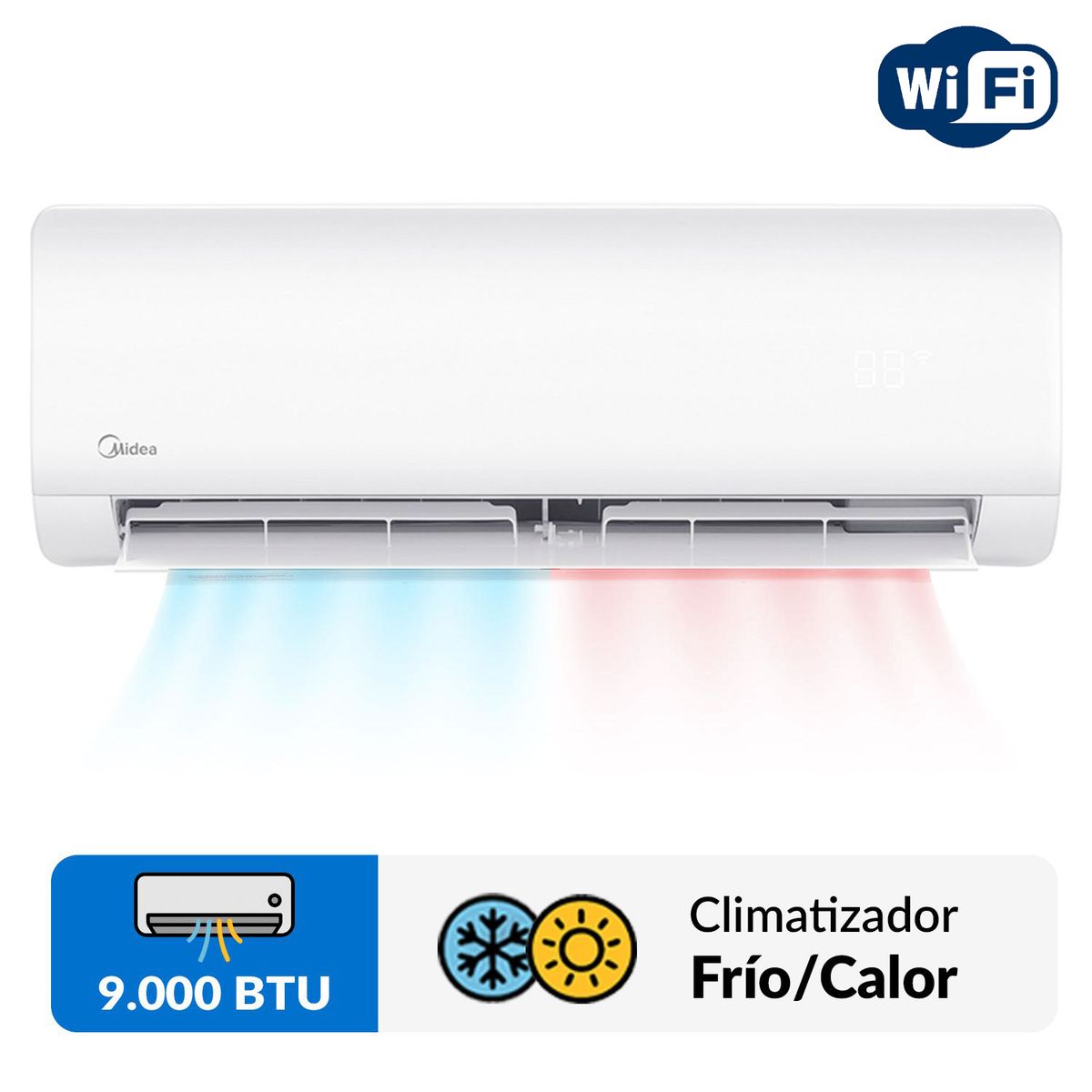 MIDEA - Aire Acondicionado Split Inverter 9000 BTU Xtreme DURA wifi