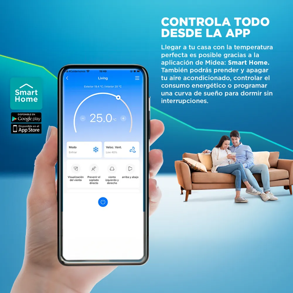 Midea Xtreme Dura 18000 BTU Frío/Calor Inverter Wi-Fi, foto 5