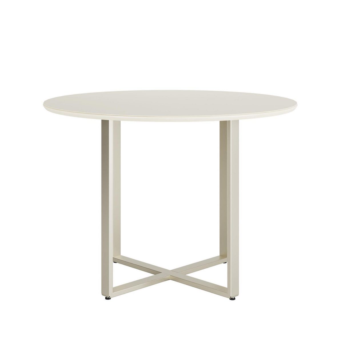 DECOCASA - Juego de Comedor Arcadia 4 Sillas Mesa Redonda 108x77 x108 cm Blanco
