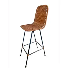 undefined - Taburete para Terraza Tejido Camel 99x36x36 cm