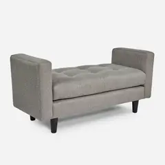 ROSEN - Banqueta Megan tela ceniza