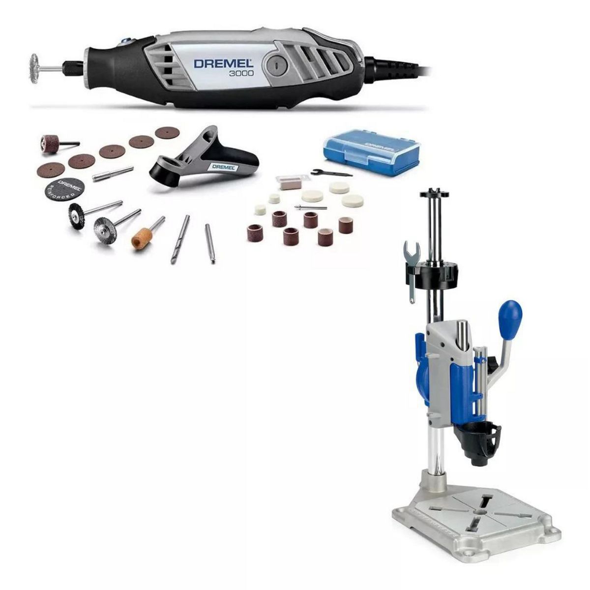DREMEL - Herramienta Multipropósito con 26 Accesorios/Multiestación de Trabajo