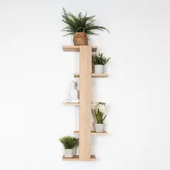 TUHOME - Repisa Molly MDP 4 Nivel(es) 40x110x18 cm Rovere