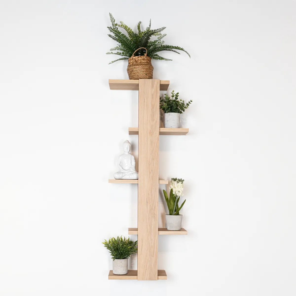 TUHOME - Repisa Molly MDP 4 Nivel(es) 40x110x18 cm Rovere