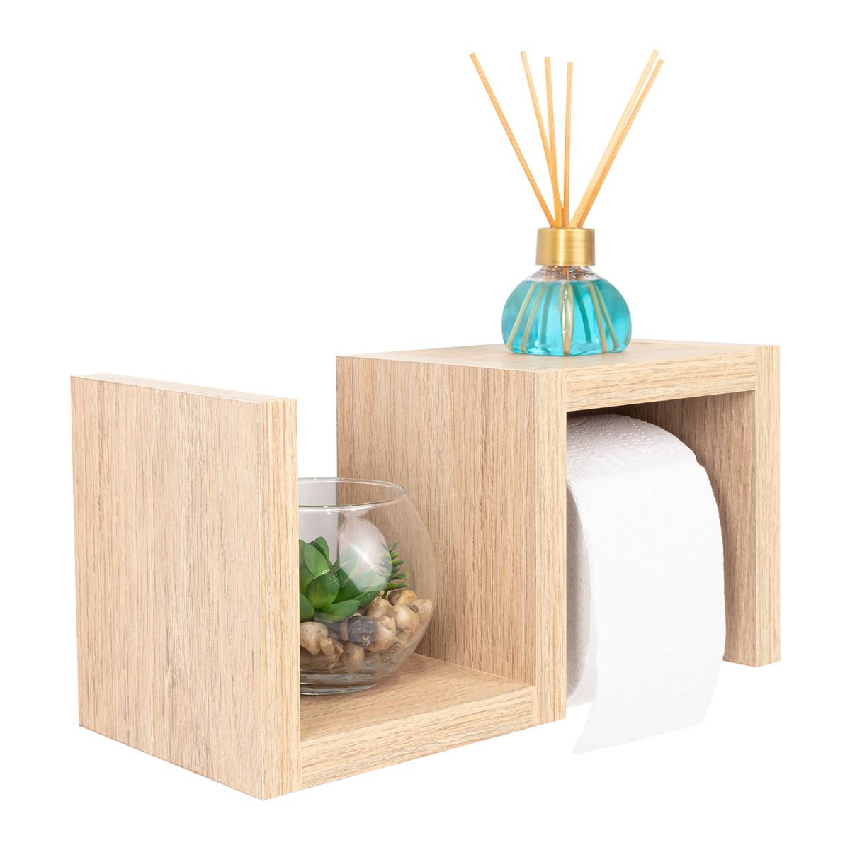 TUHOME - Repisa Mila MDP 1 Nivel(es) 30x15x13 cm Rovere