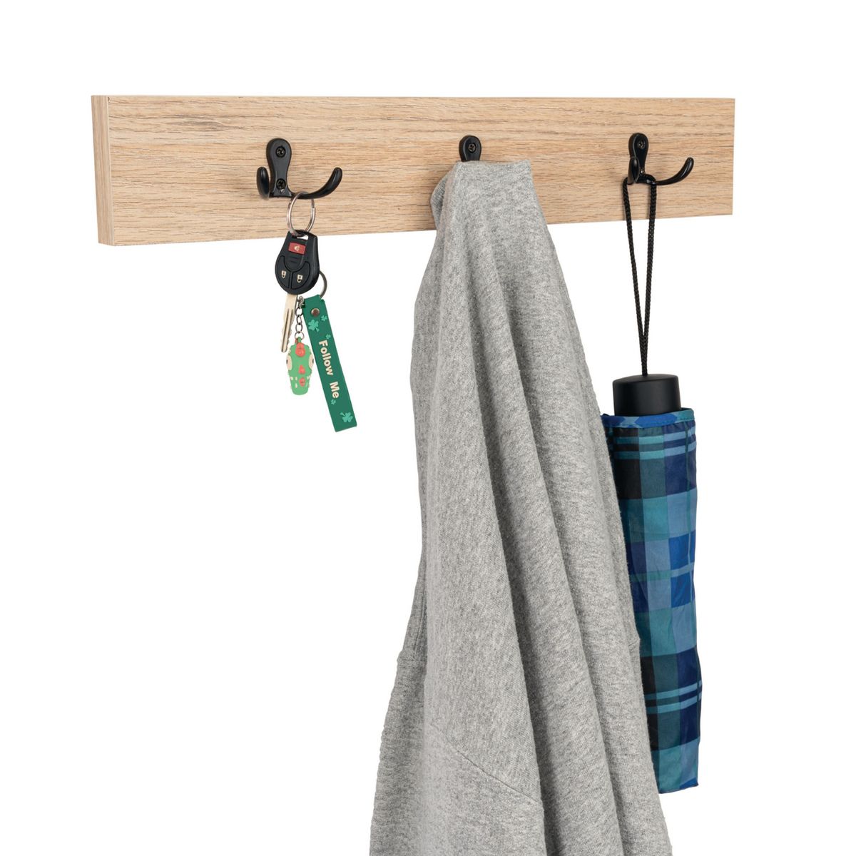 TUHOME - Perchero Sócrates 3 ganchos MDP Rovere