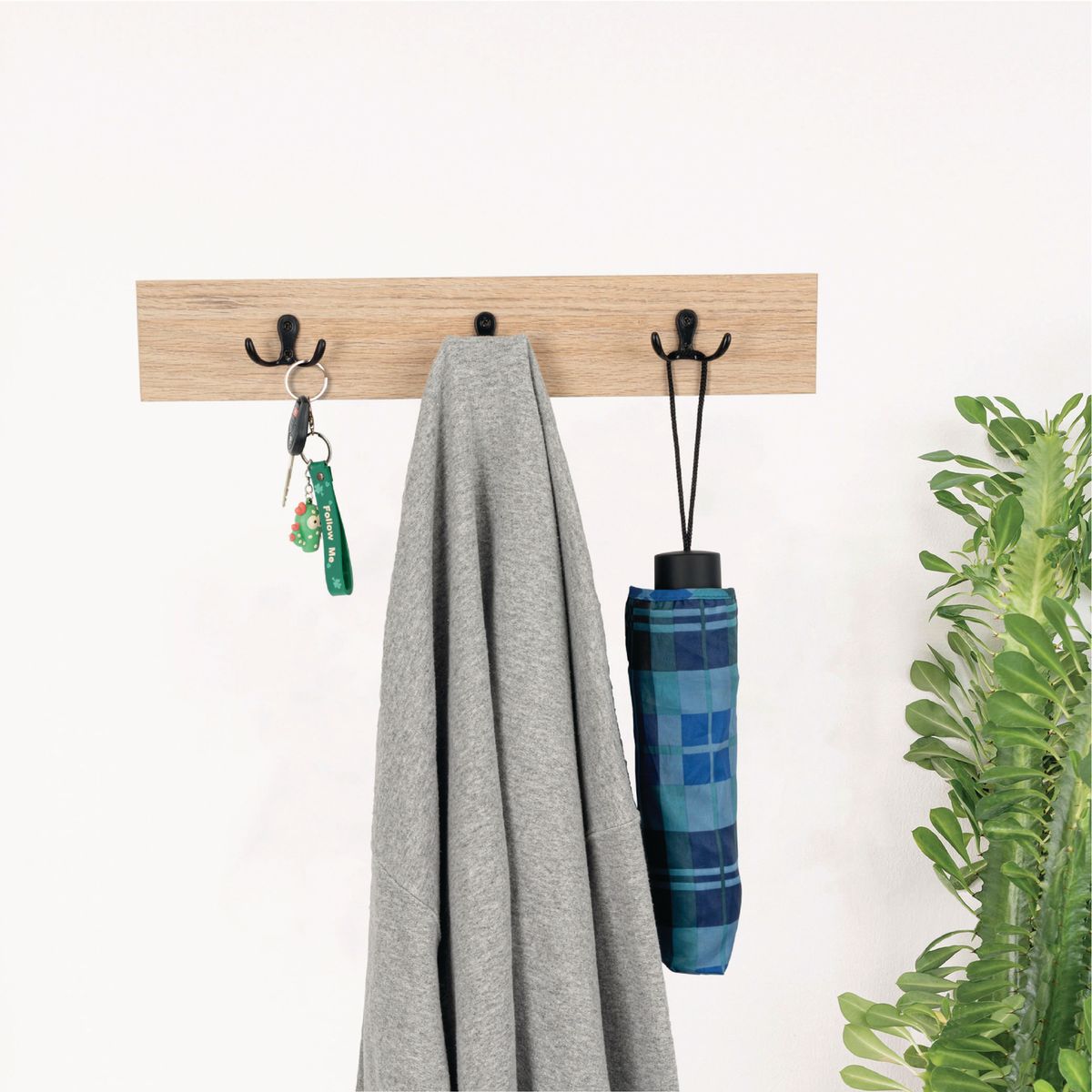 TUHOME - Perchero Sócrates 3 ganchos MDP Rovere