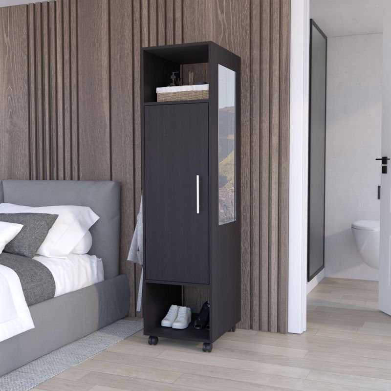 TUHOME - Clóset Custer 1 Puerta(s) 2 Repisa(s) 40xx48 cm Wengué