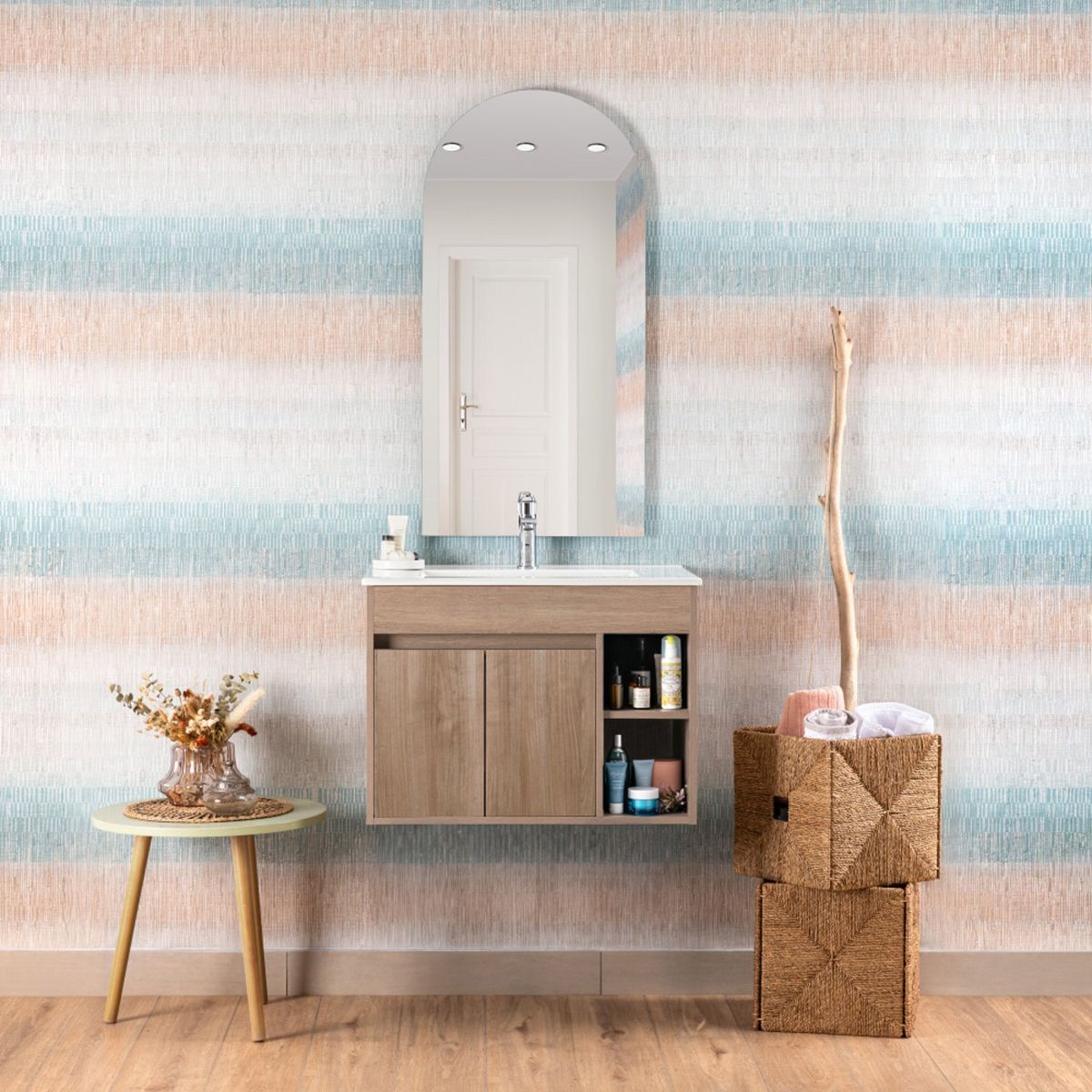 STRETTO - Kit Mueble de Baño Lille Lenga 61x50x46.5 cm