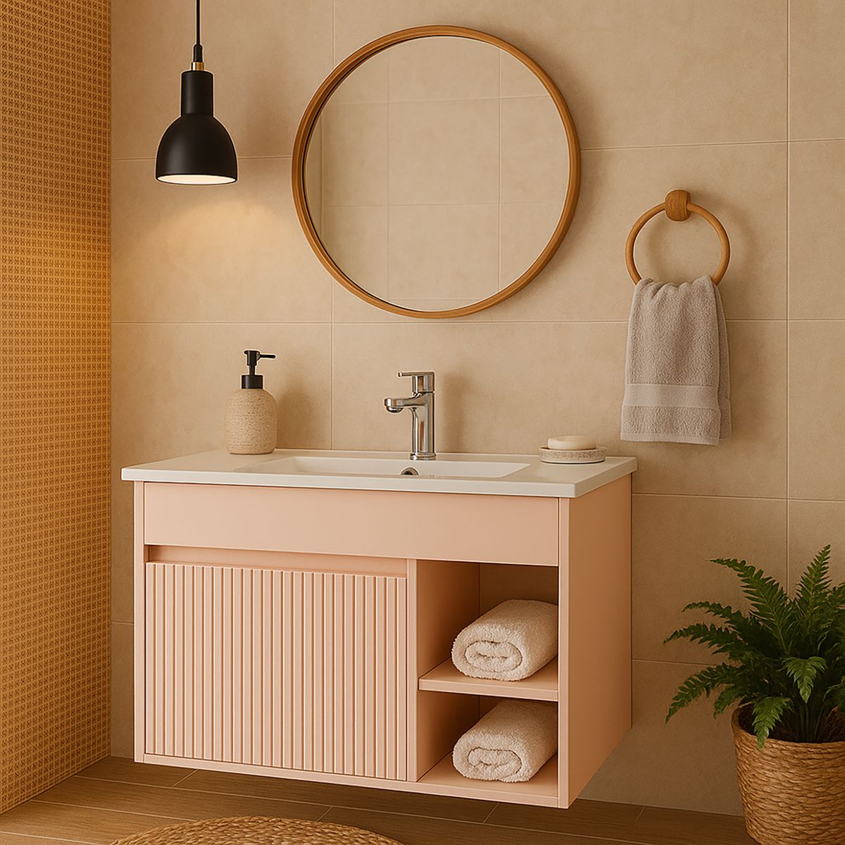 STRETTO - Mueble de Baño Lille Greige 81x50x45 cm