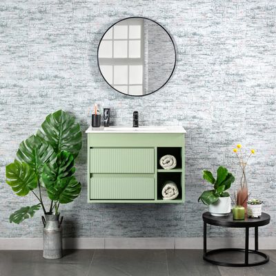 Imagen 2 del producto Kit Mueble de Baño París Texturado Sage Green 71x50x46.5 cm