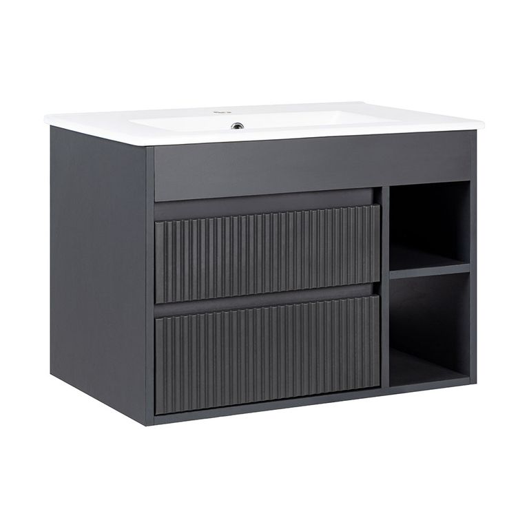 STRETTO Kit Mueble de Baño París Dark Grey 61x50x46.5 cm