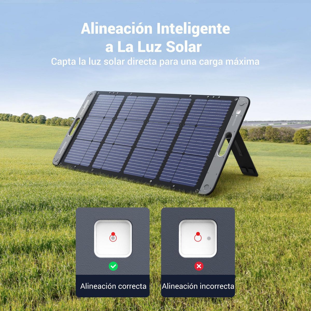 UGREEN - Panel Solar Plegable Portátil 100W Conexión XT60 UGREEN SC100
