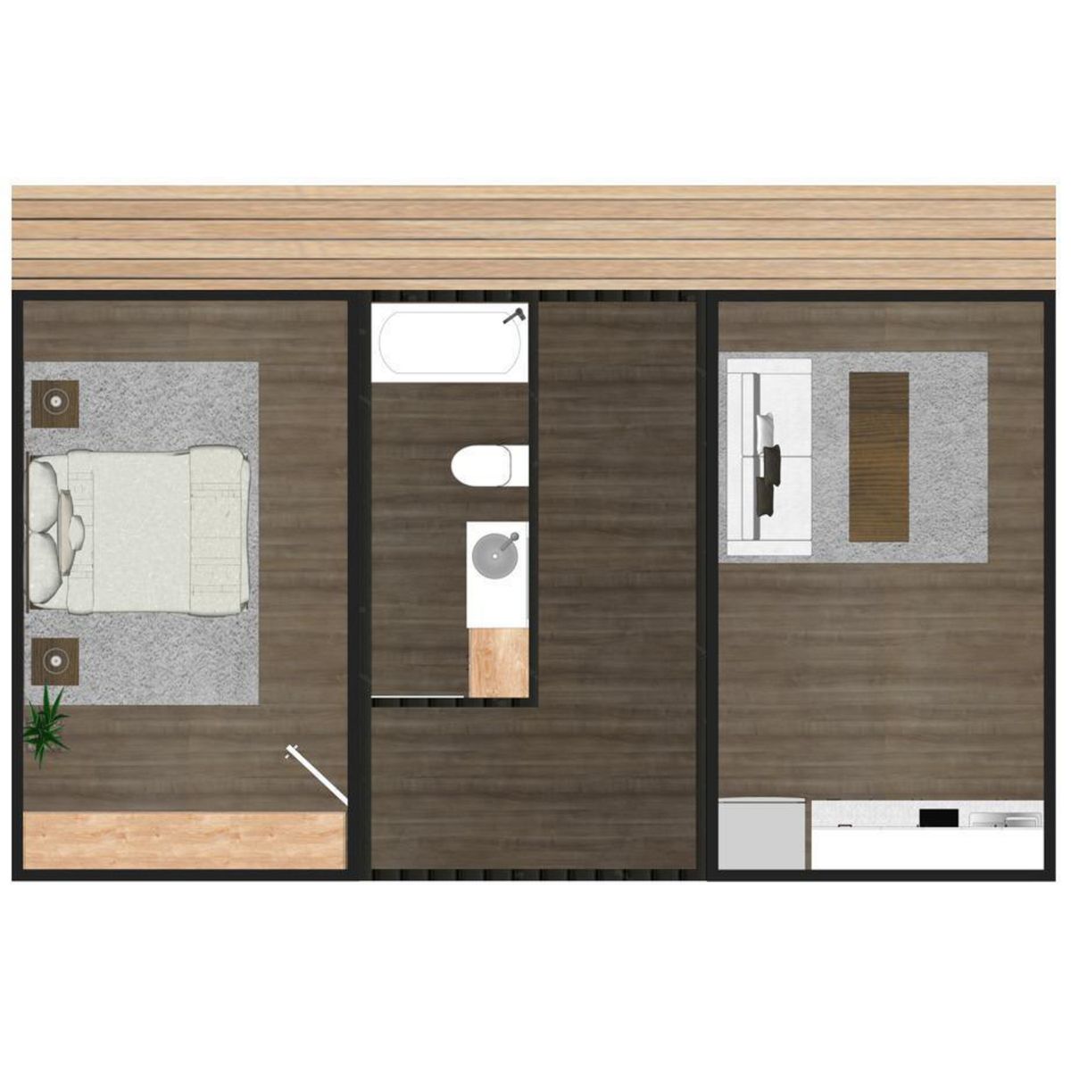 GENERICO - Casa 3 Cápsulas (2 Dormitorios 2 Baños)