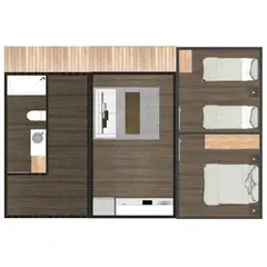 undefined - Casa 3 Cápsulas (1 Dormitorio 1 Baño)