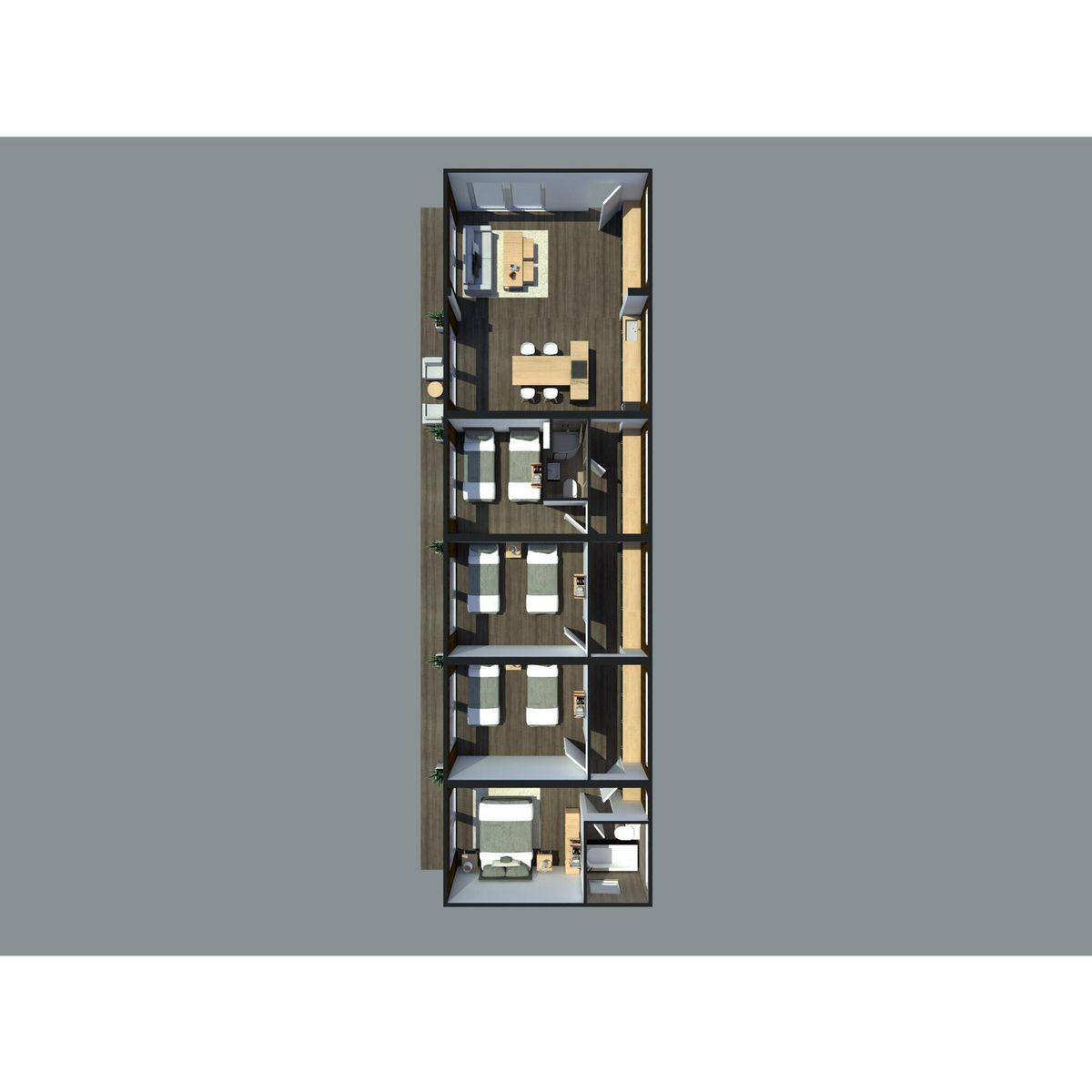 GENERICO - Casa 6 Cápsulas (4 Dormitorios 2 Baños)