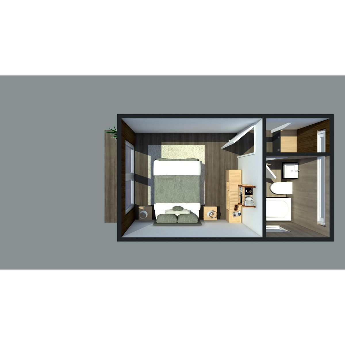 GENERICO - Dormitorio baño para casas ecomodulares