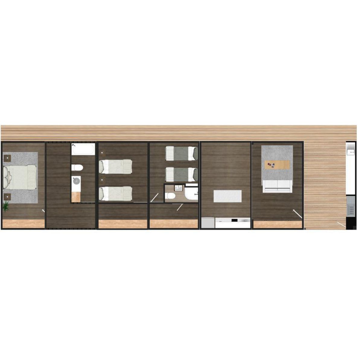 GENERICO - Casa 7 Cápsulas (3 Dormitorios 3 Baños)