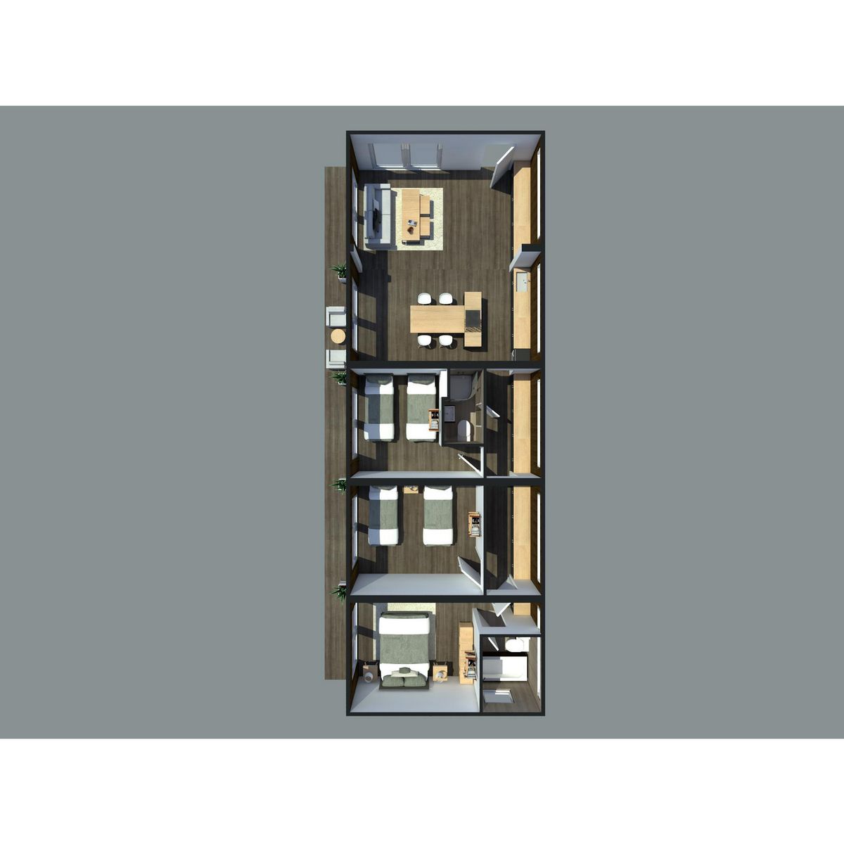 GENERICO - Casa 5 Cápsulas (3 Dormitorios 2 Baños)