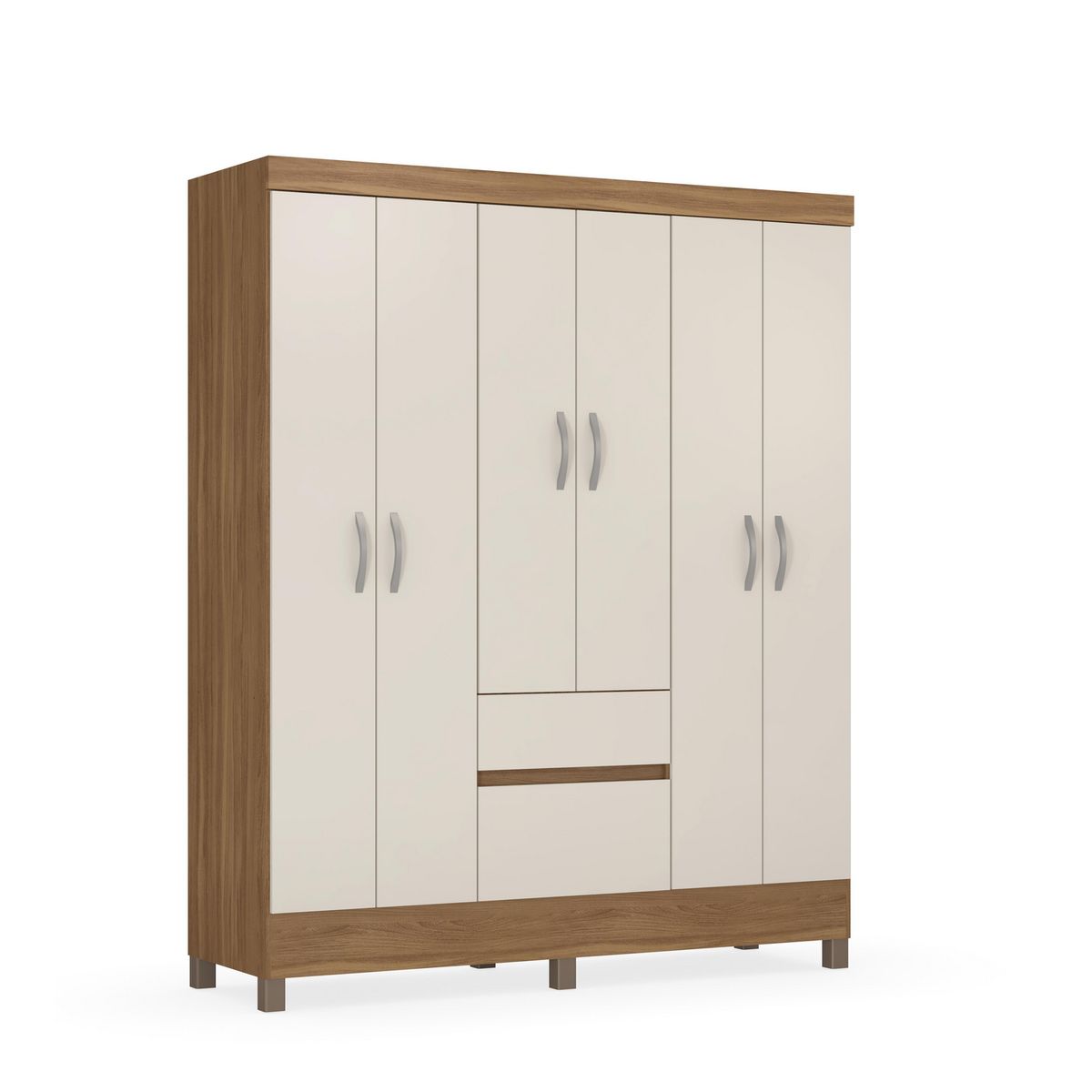 DI PORETTI - Clóset Flash 6 Puerta(s) 149x181x47 cm Café