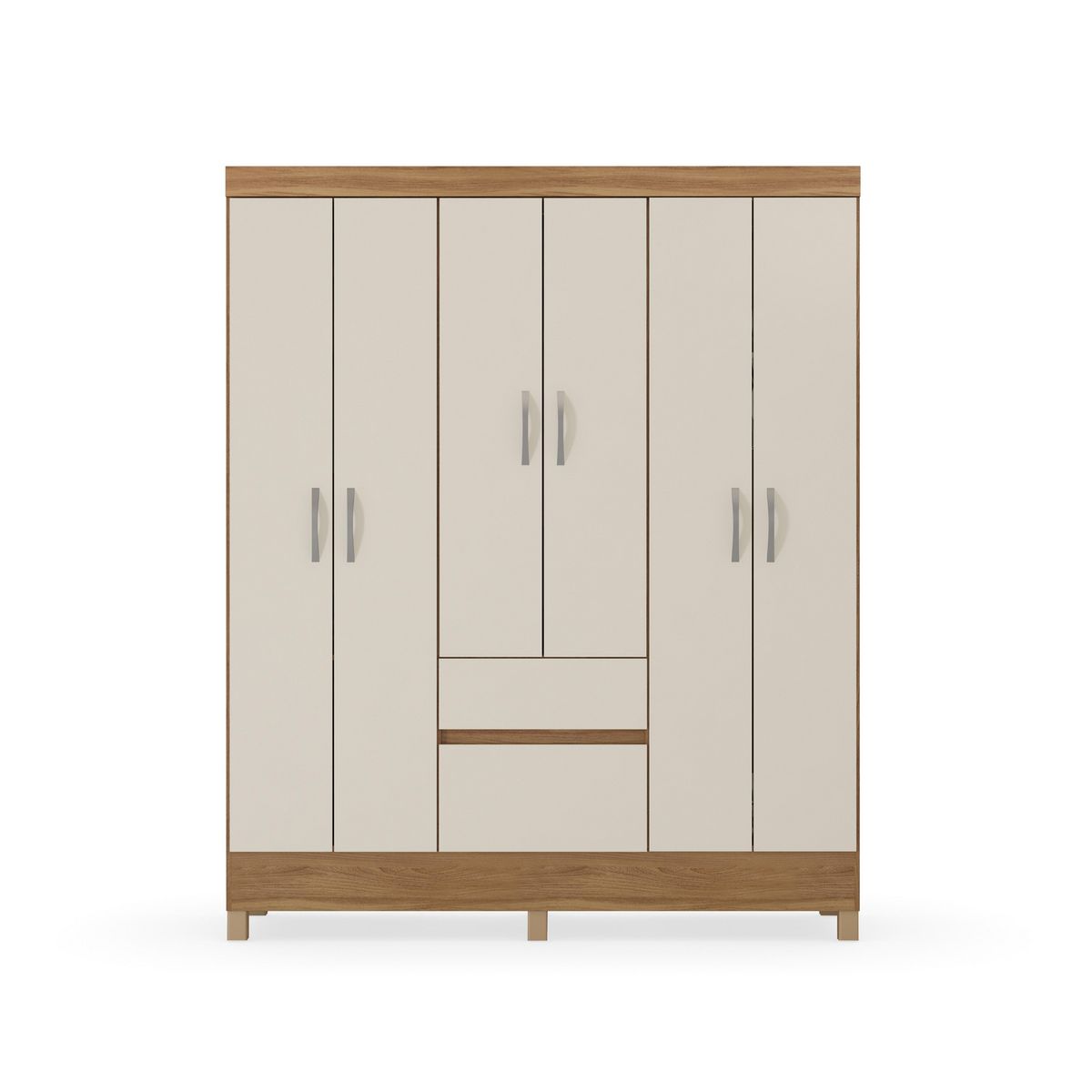 DI PORETTI - Clóset Flash 6 Puerta(s) 149x181x47 cm Café